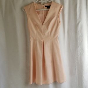 Peach v neck french connection dress